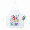Ποδιά Non-Woven με 5 Μαρκαδόρους 43cm